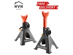 jack stands, 3 ton (6,000 lbs) capacity car jack stands double locking, 10.8 16.3 inch adjustable height, for lifting suv, pickup truck, car and utv/atv, red, 1 pair