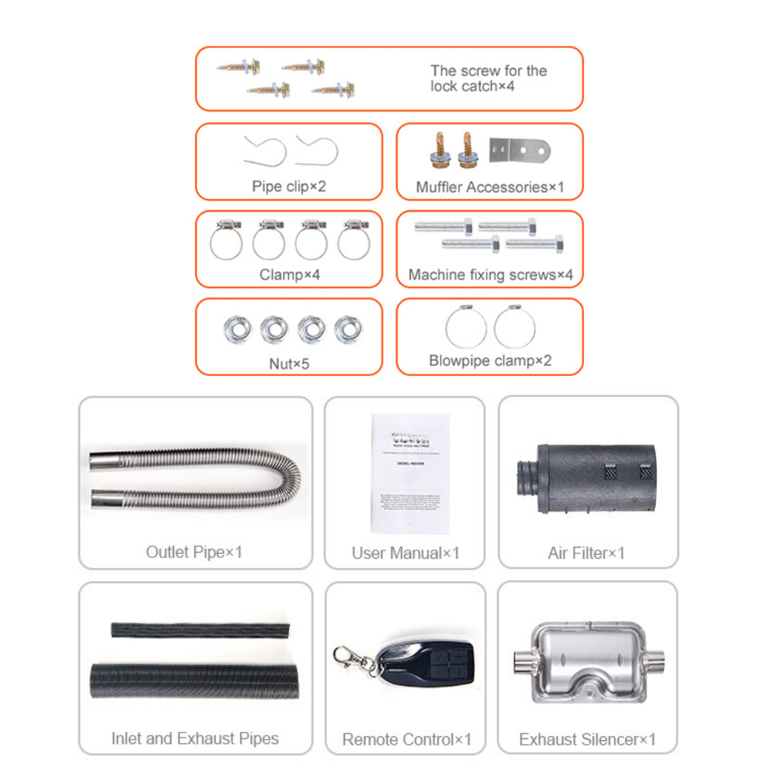 Diesel Air Heater All-in-one 12V 8KW Bluetooth App - Image 4