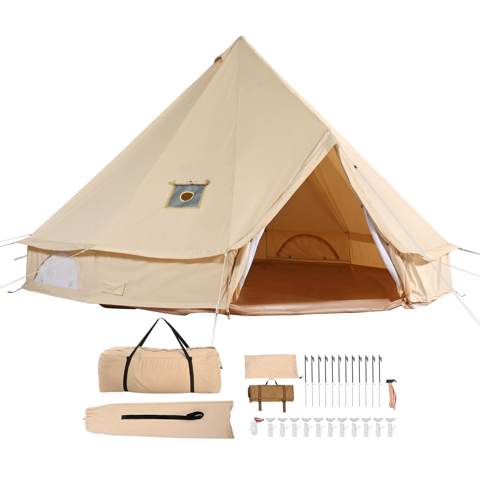 canvas bell tent, 4 seasons 4 m, 6 person