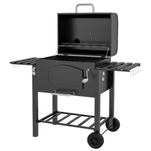 charcoal barbecue grill trolley